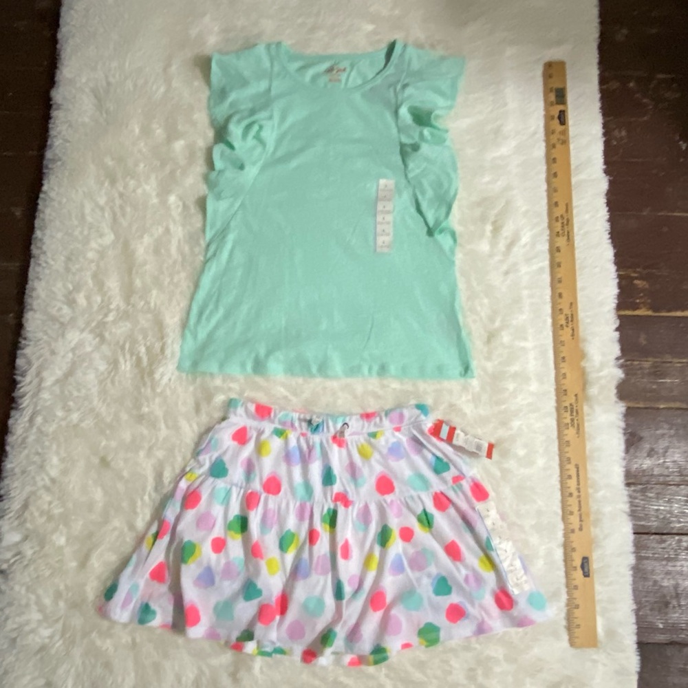 Cat & Jack NEW shirt and skirt size girls 10/12